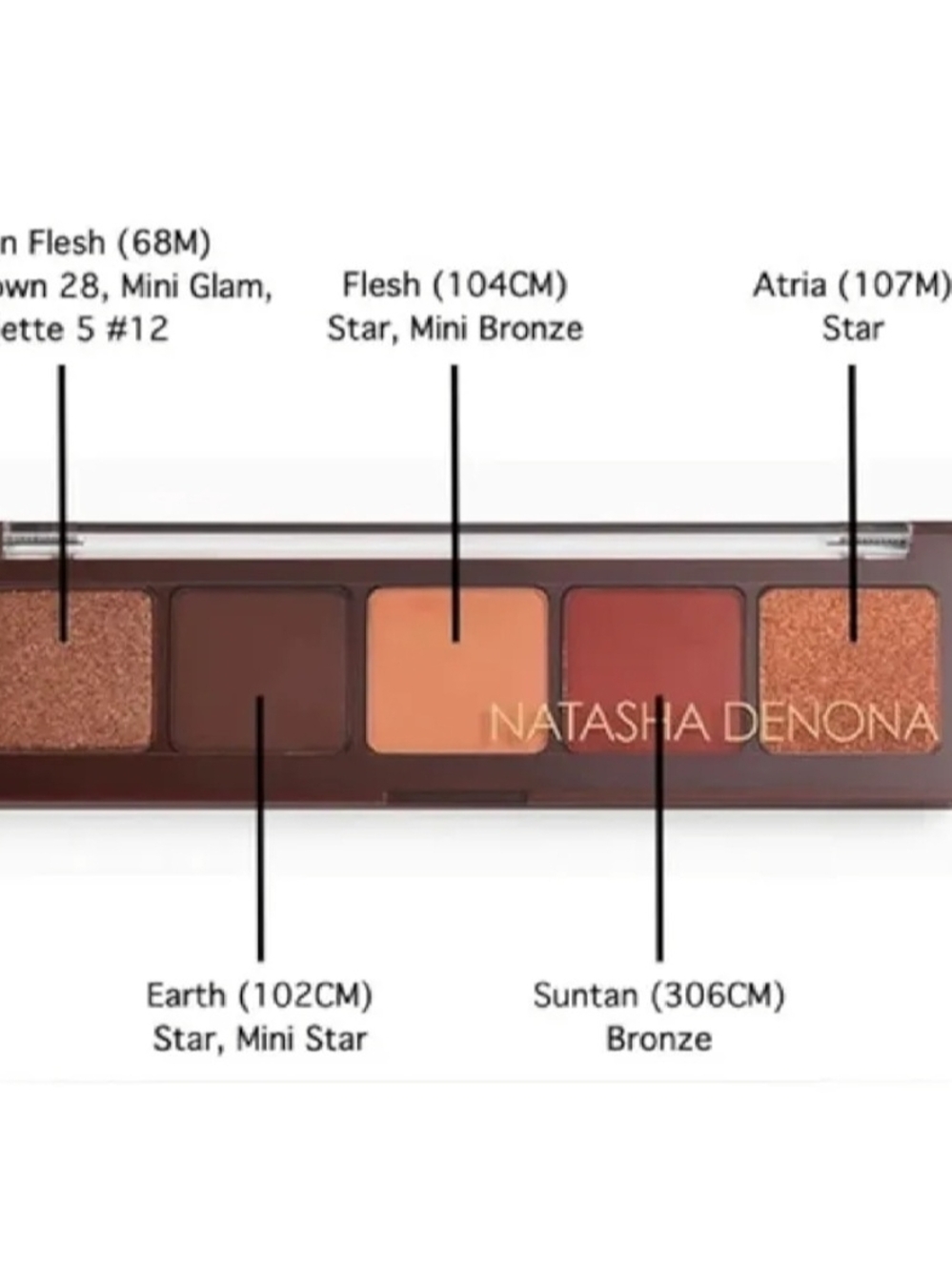 Natasha Denona Mini Eyeshadow Palette - Pink, Mauve, Bronze, Champagne - Picture 2 of 3